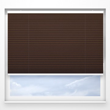 Plissegardiner - Omega brun - 7367 (10 cm x 10 cm) Plissegardiner - Omega brun - 7367 (10 cm x 10 cm)